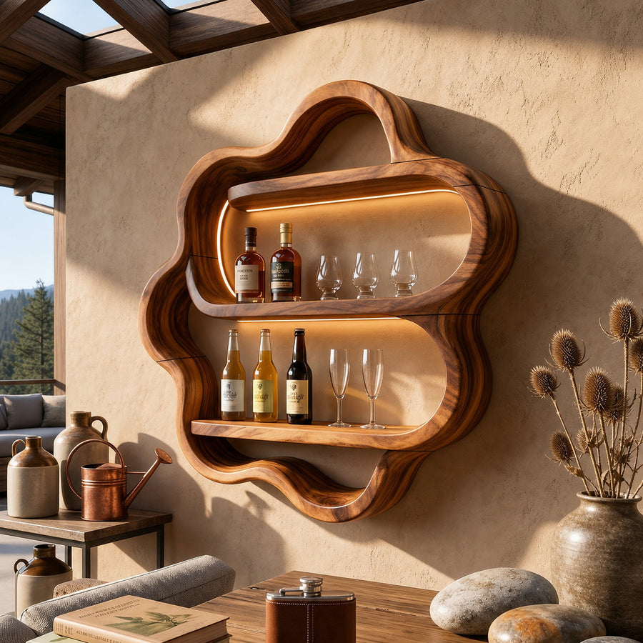 Minimalist Display Wine Rack Shelf For Kitchen Dining