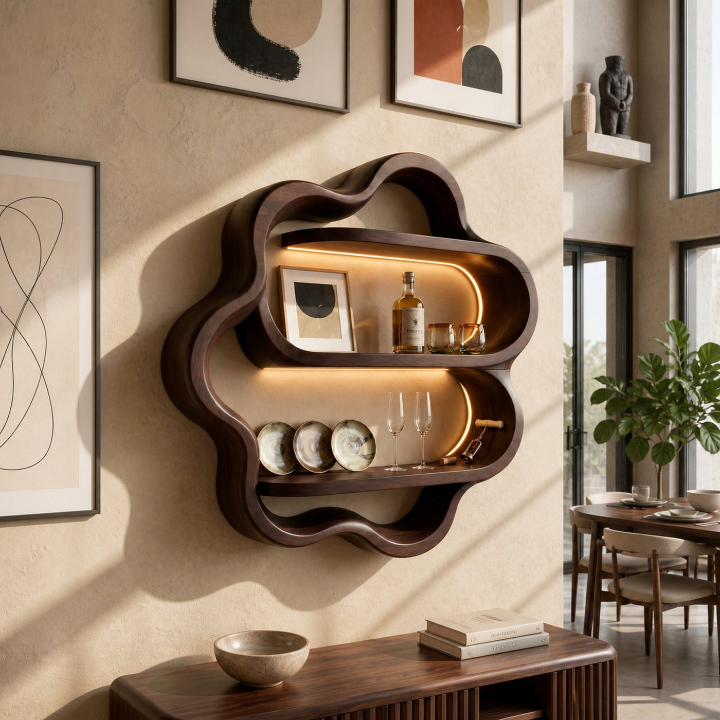 Minimalist Display Wine Rack Shelf For Kitchen Dining - product view 7
