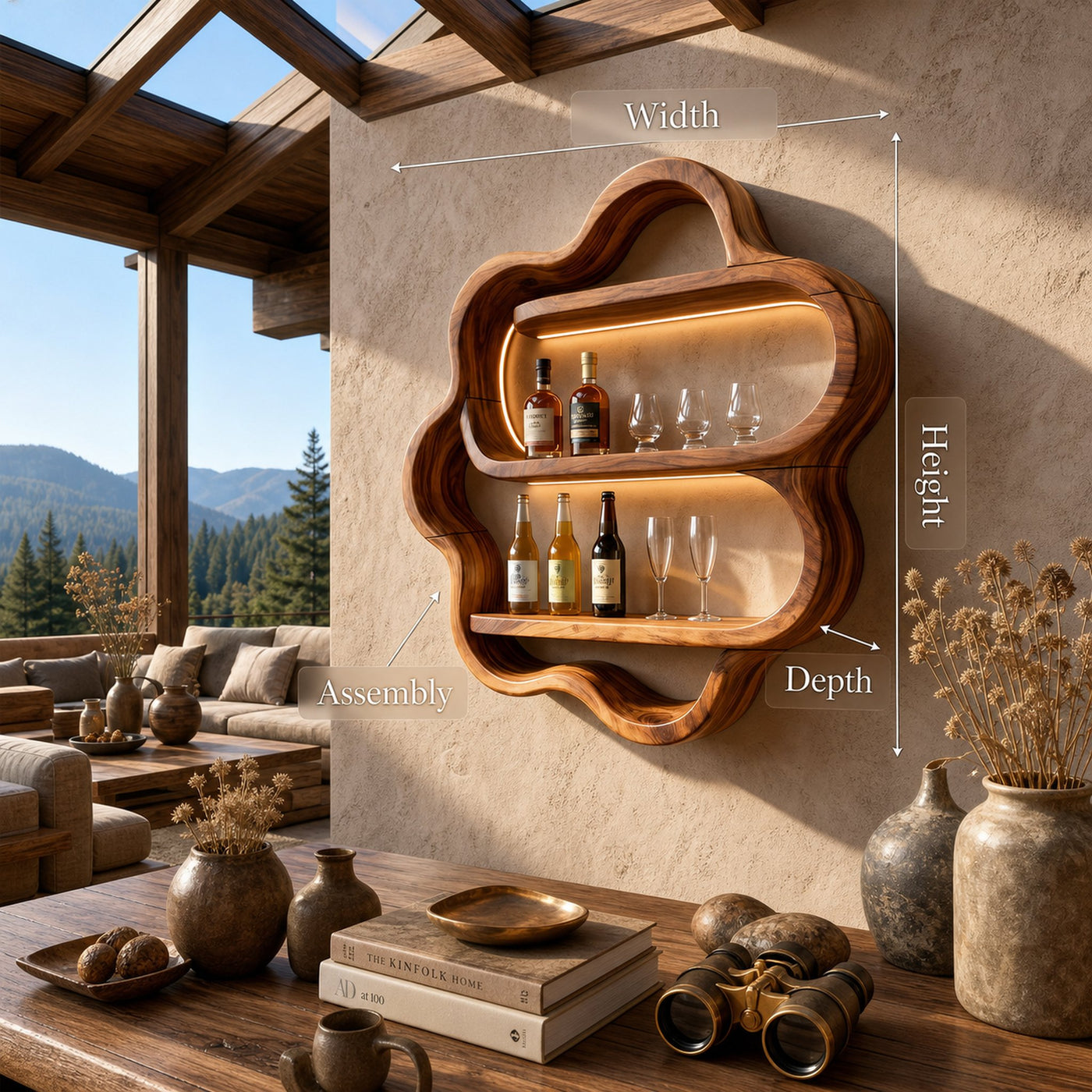 Minimalist Display Wine Rack Shelf For Kitchen Dining - product view 8