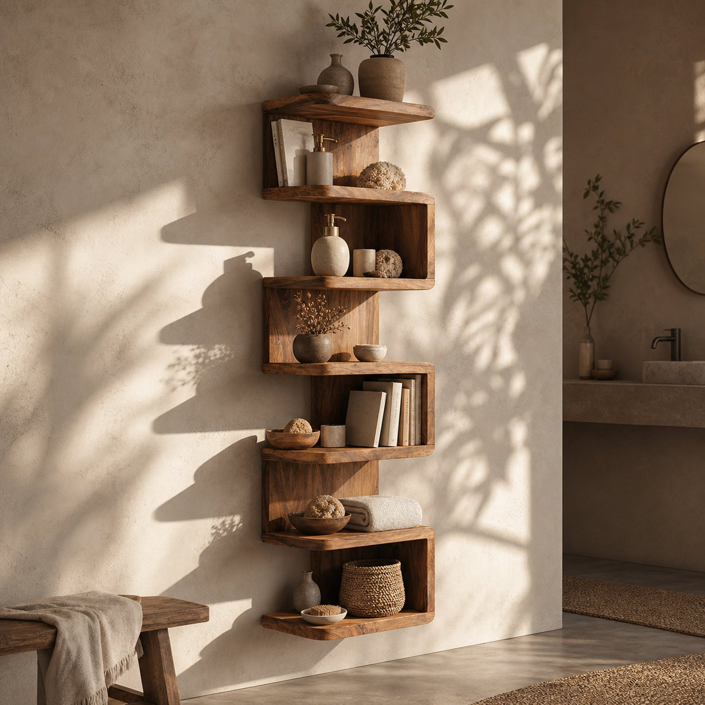 Minimalist Wall Mounted Shelf For Bathroom Essentials
