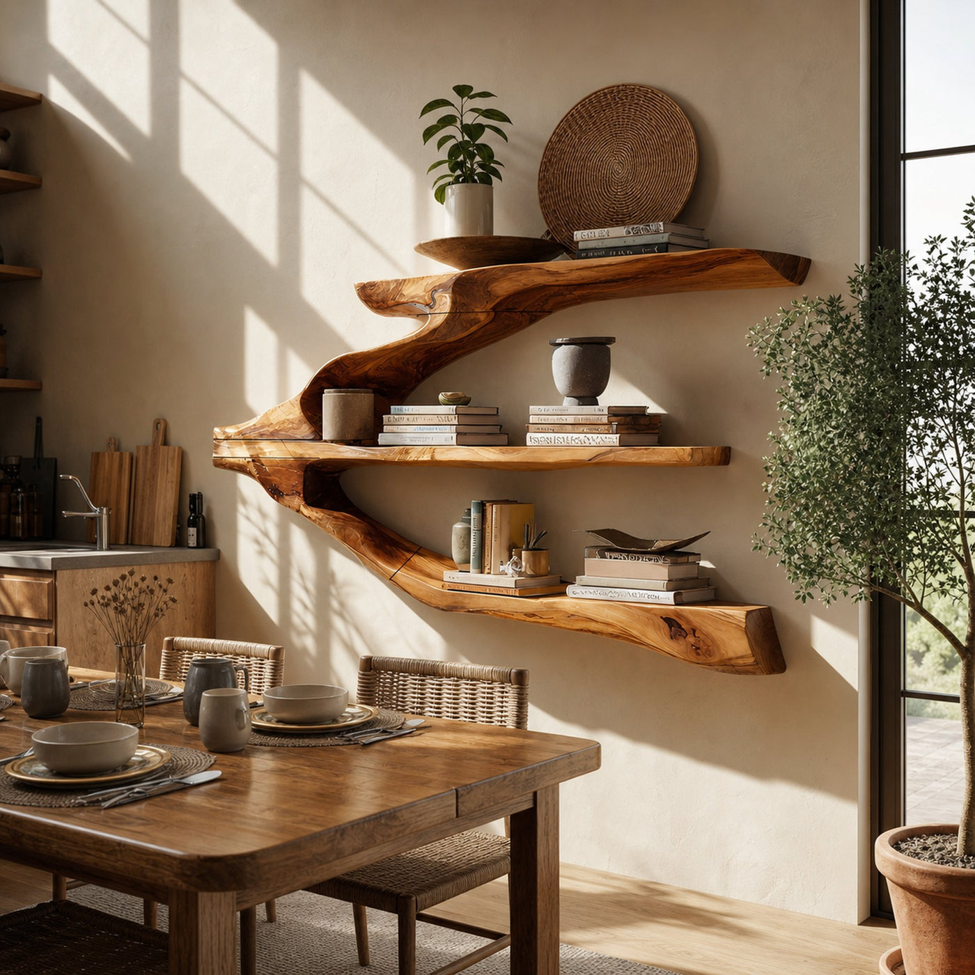 Minimalist Wooden Entryway Display Shelf For Hallway Organizer - product view 6