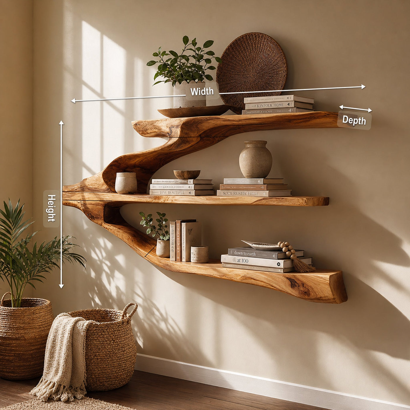 Minimalist Wooden Entryway Display Shelf For Hallway Organizer - product view 8