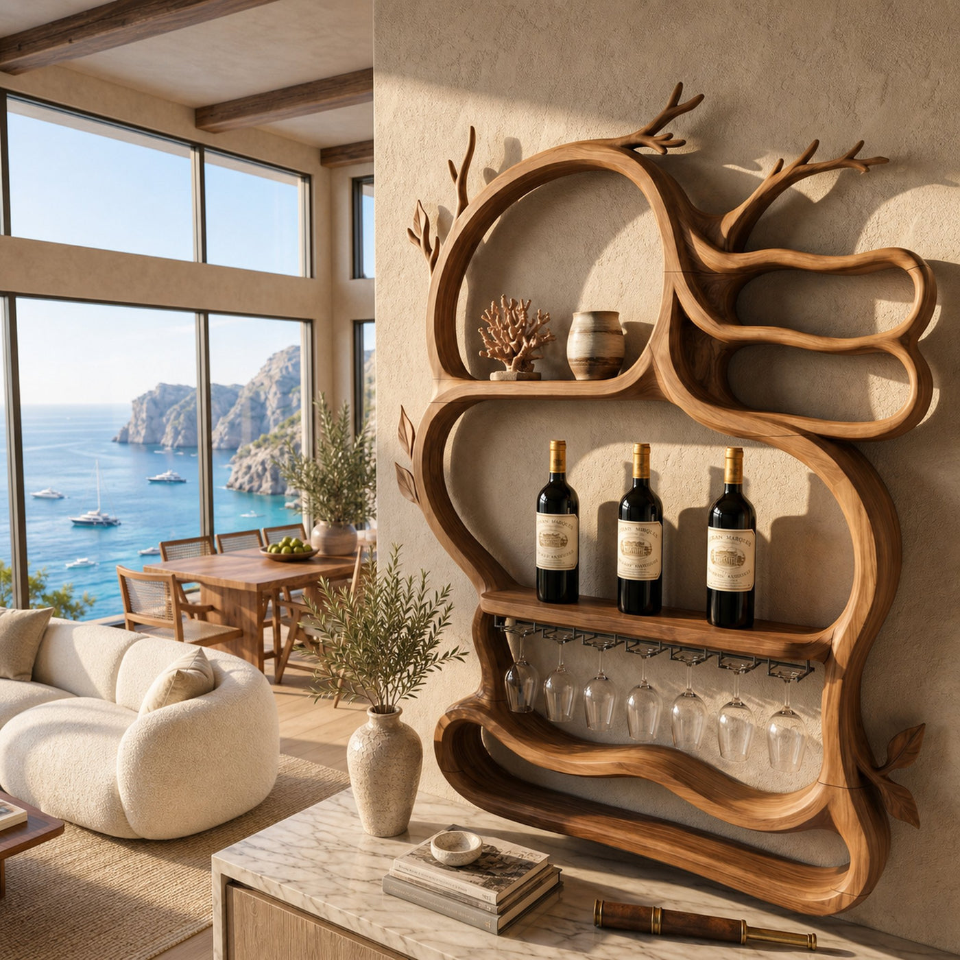 Modern Artistic Wine Storage Rack For Living Room - product view 6