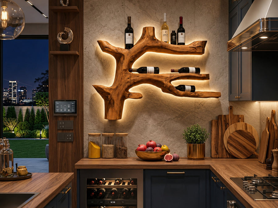 Bough Sweetwater Solid Wood Wall-Mounted Wine Rack
