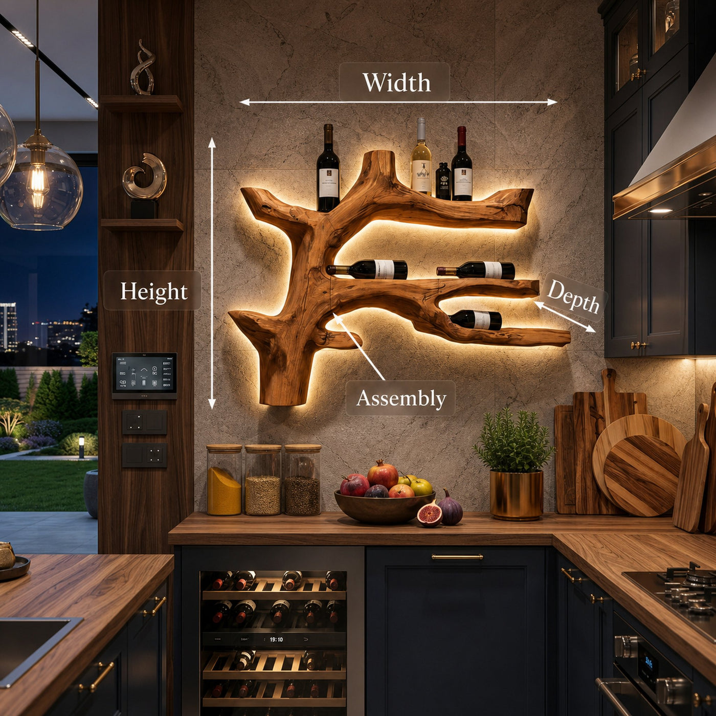 Modern Branch Wine Rack Wall Mount For Dining Wall Decor - product view 8
