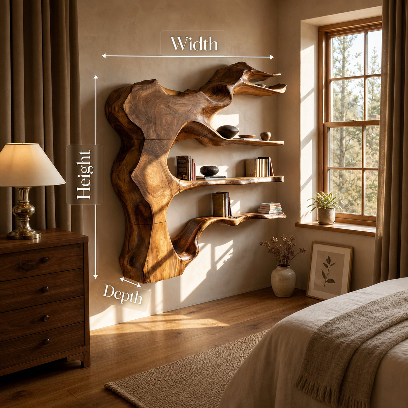 Modern Floating Shelves For Bedroom Wall Storage Organizer - product view 8