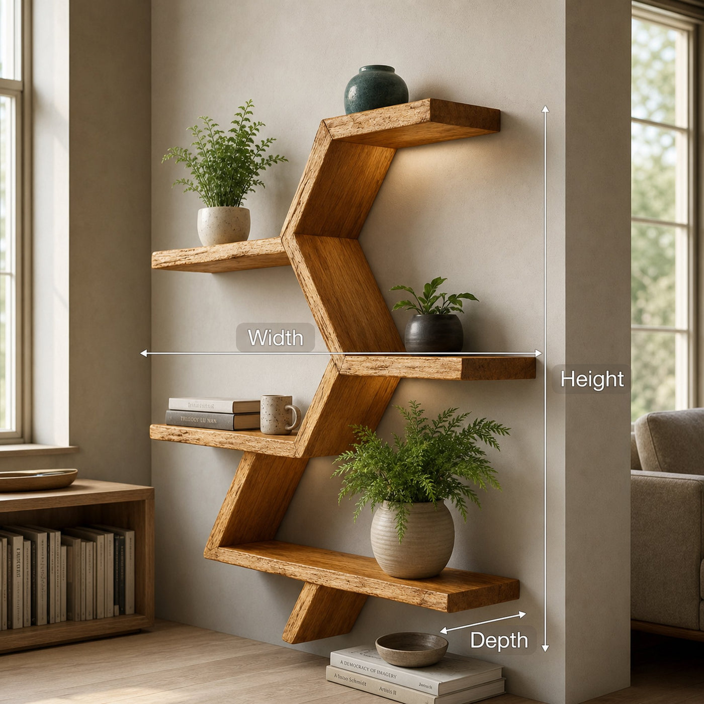 Modern Geometric Wall Shelf For Indoor Plants Display - product view 8