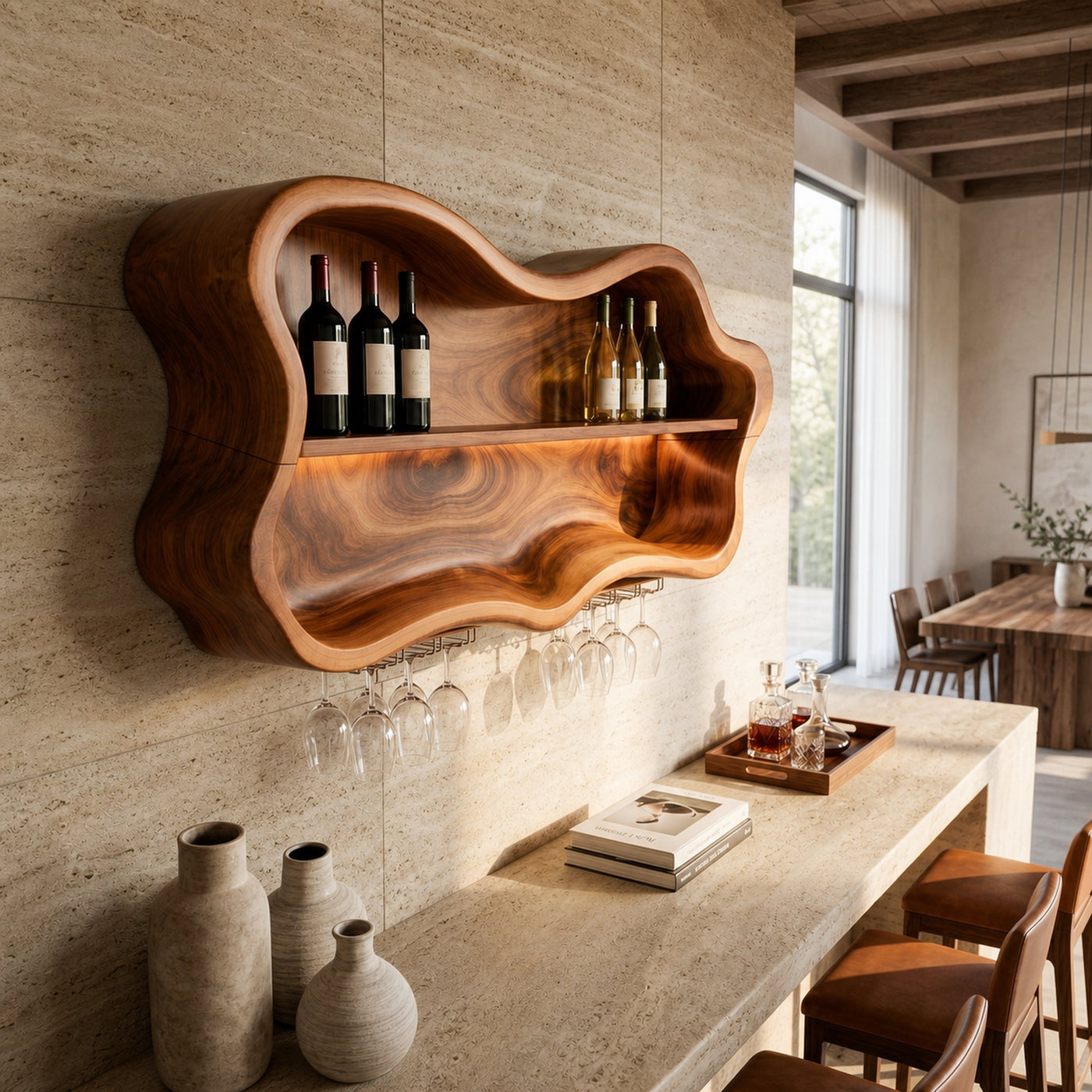 Modern Glass Holder Wine Holder For Open Dining Area - product view 6