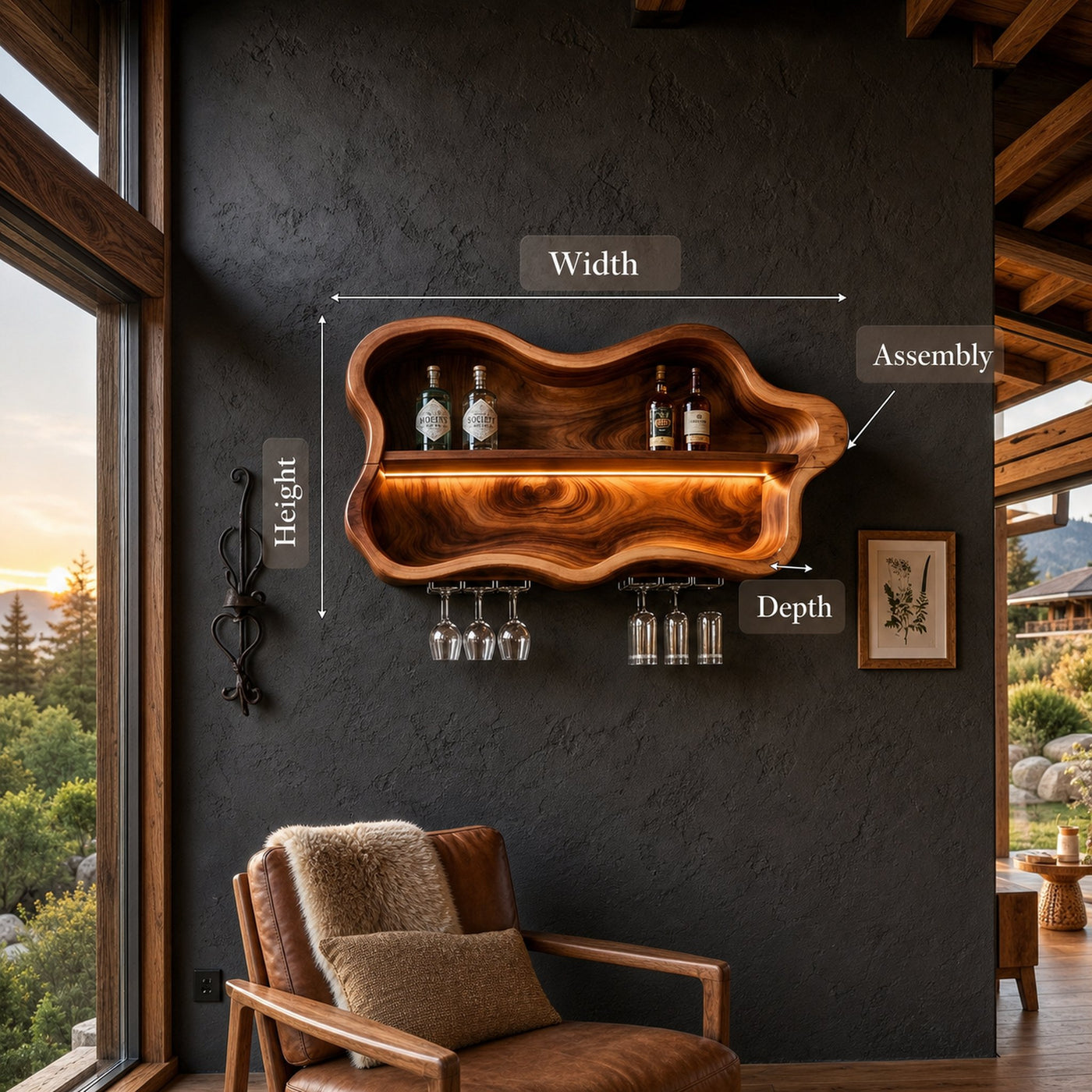Modern Glass Holder Wine Holder For Open Dining Area - product view 8