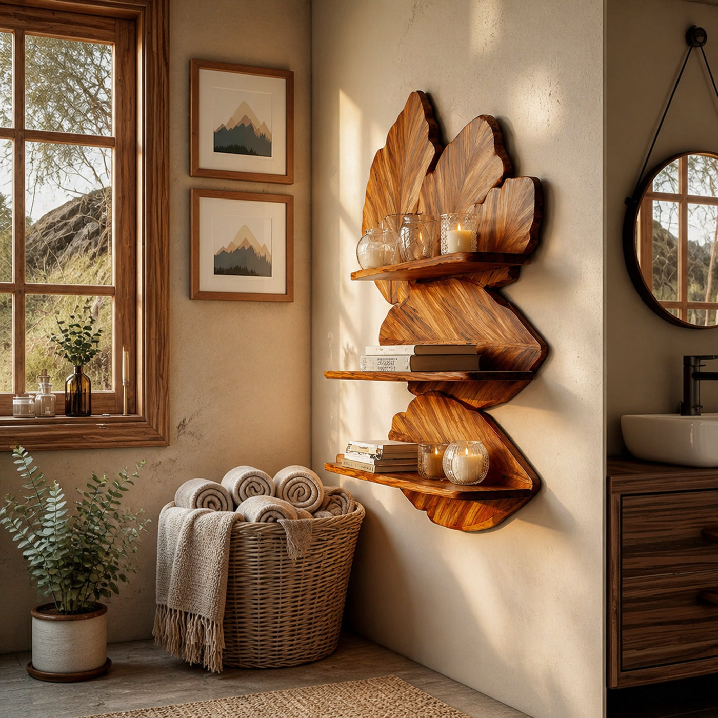 Modern Live Edge Floating Shelf For Bedroom Wall Decor Storage - product view 6