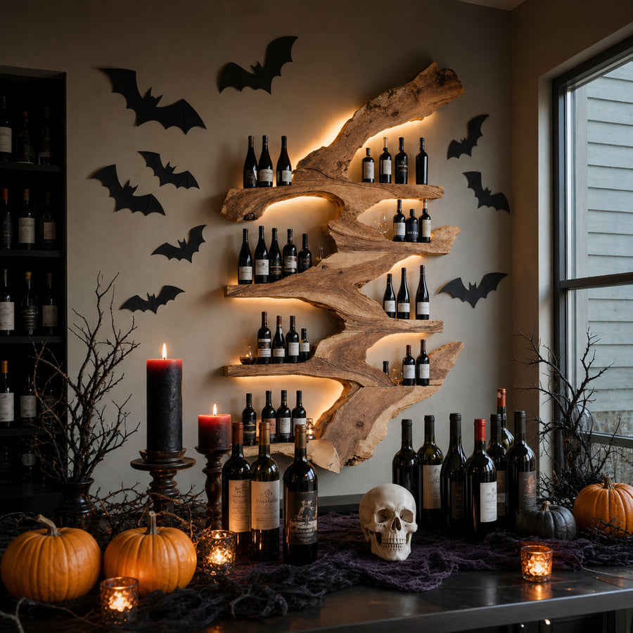 Modern Live Edge Wine Holder For Kitchen Halloween Furniture Ideas
