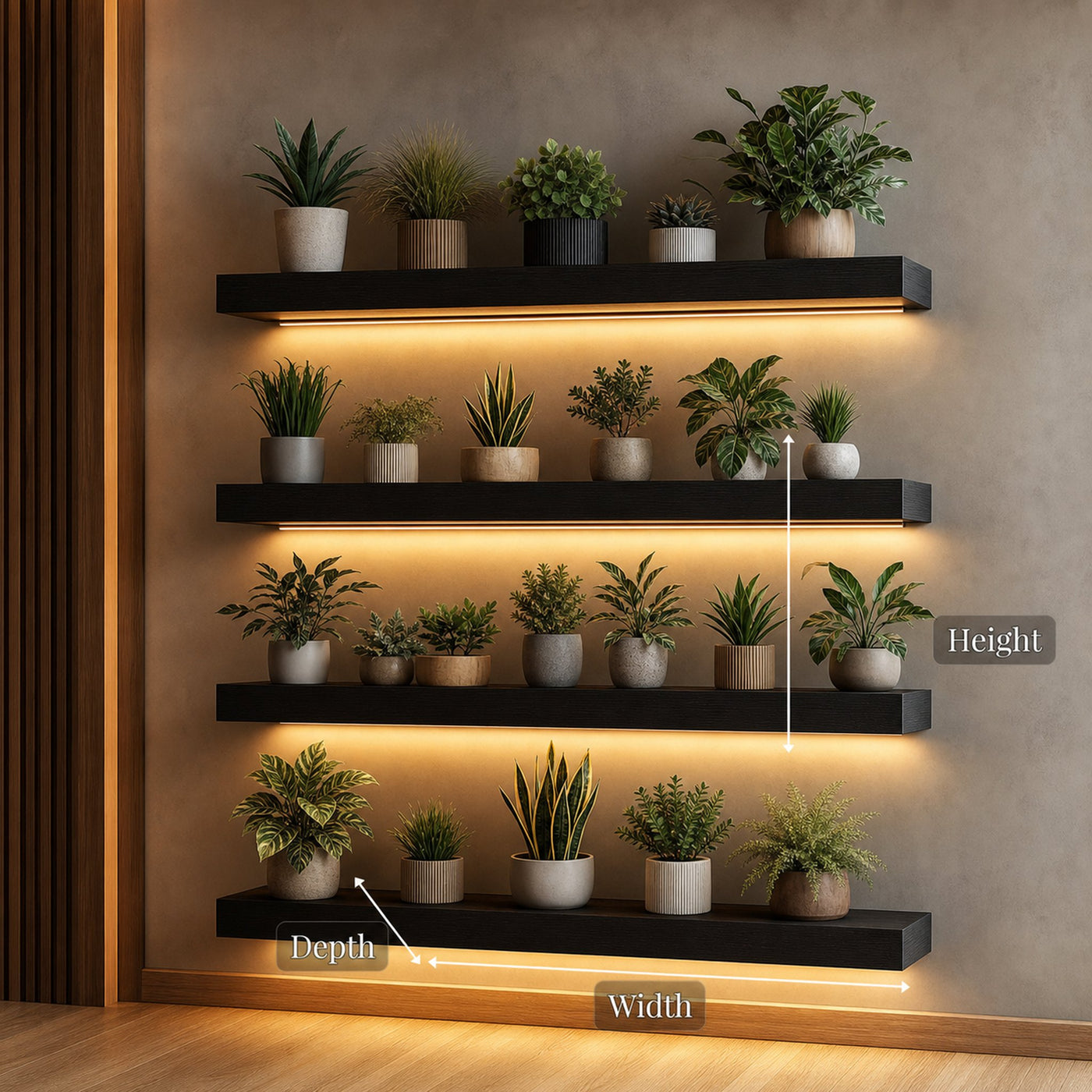 Modern Minimal Floating Shelf Living Room Or Bedroom - product view 6