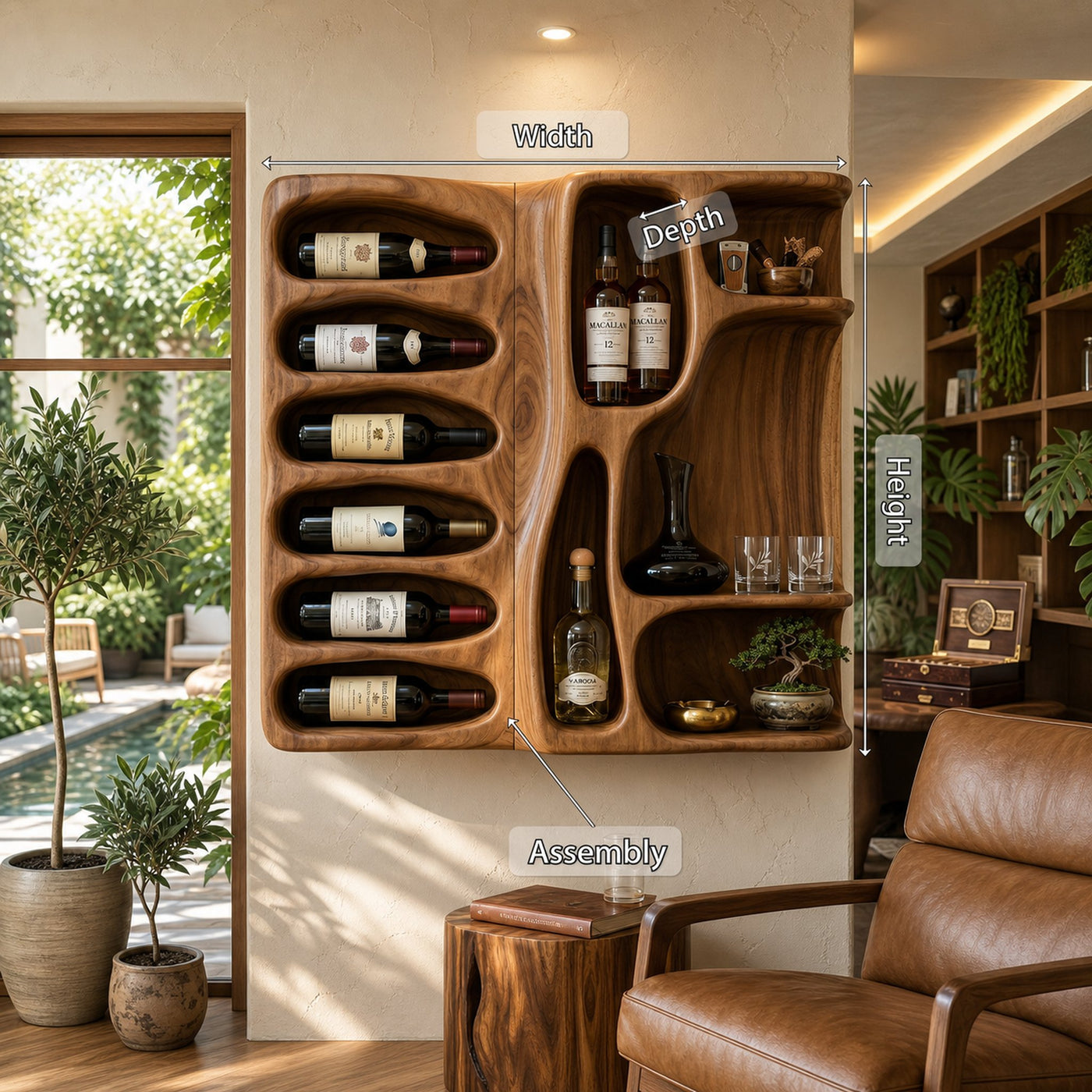 Modern Mountain Silhouette Wine Holder For Living Room - product view 8