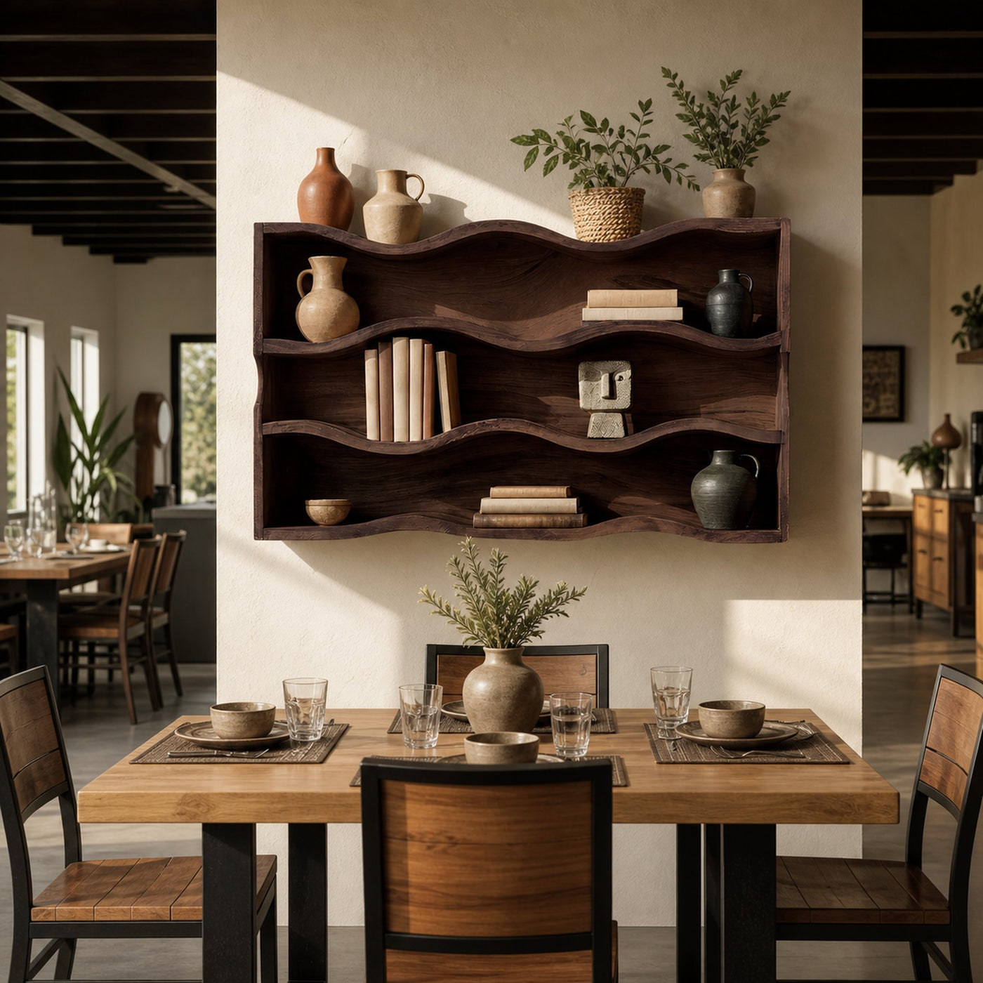 Modern Natural Wood Shelving Unit For Living Room Book Storage - product view 7