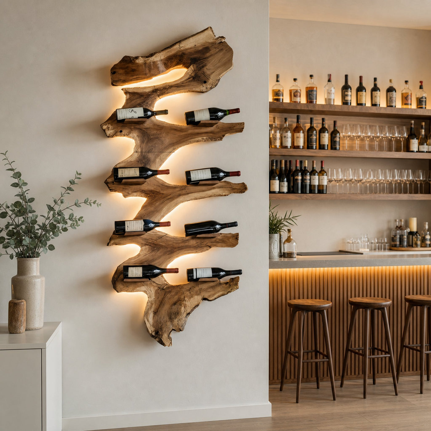 Modern Solid Wood Wine Rack For Living Room Furniture Design - product view 6