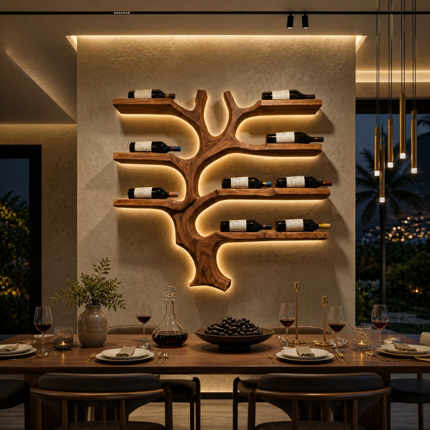 Modern Wall Mounted Branch Wine Holder For Kitchen - product view 6