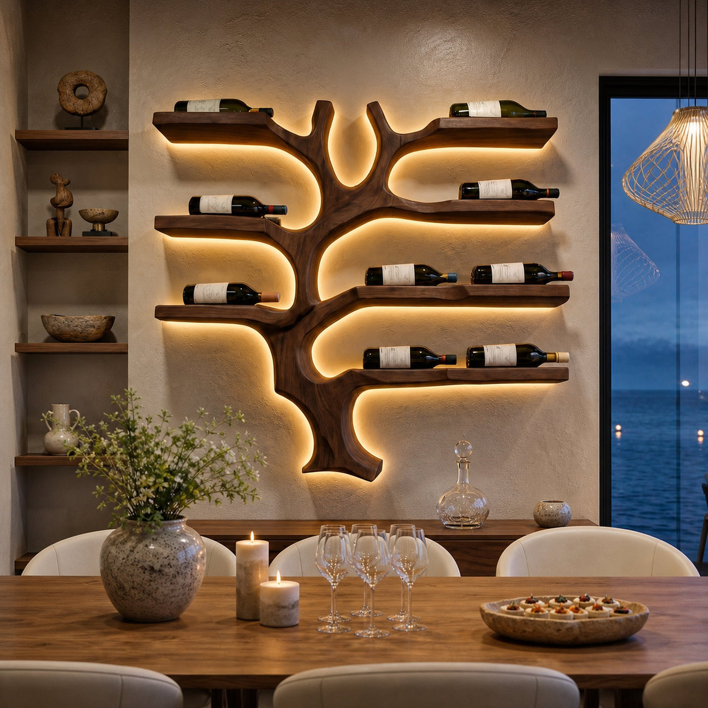 Modern Wall Mounted Branch Wine Holder For Kitchen - product view 7