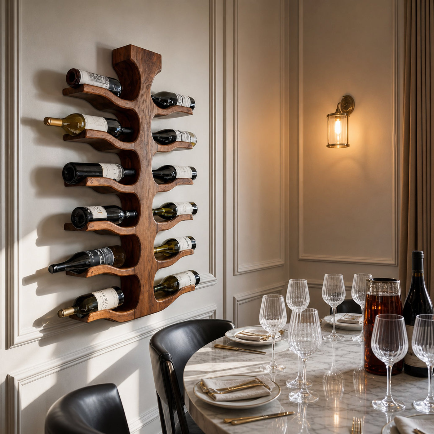 Modern Wall Mounted Wine Rack For Bar Storage Decor - product view 6