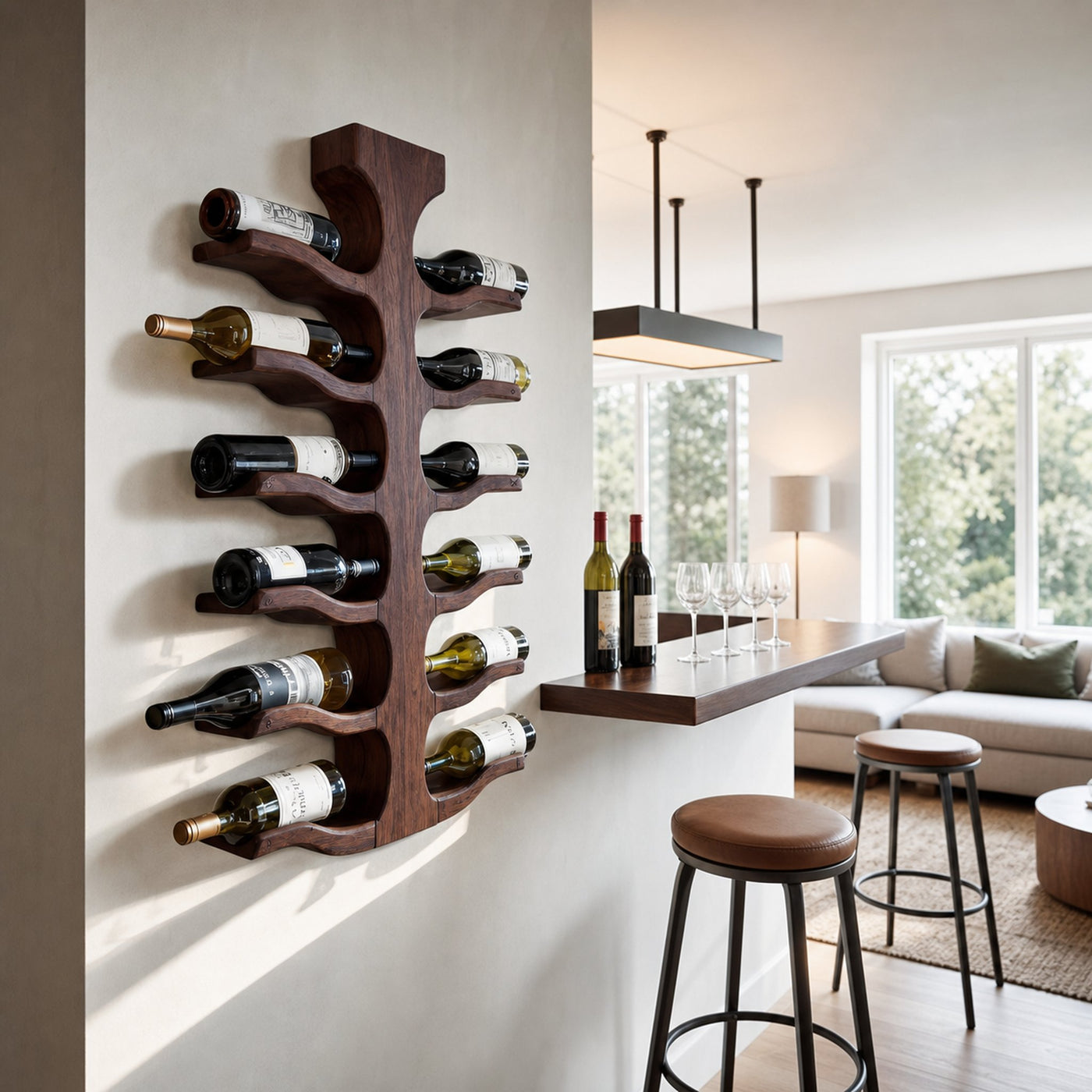 Modern Wall Mounted Wine Rack For Bar Storage Decor - product view 7