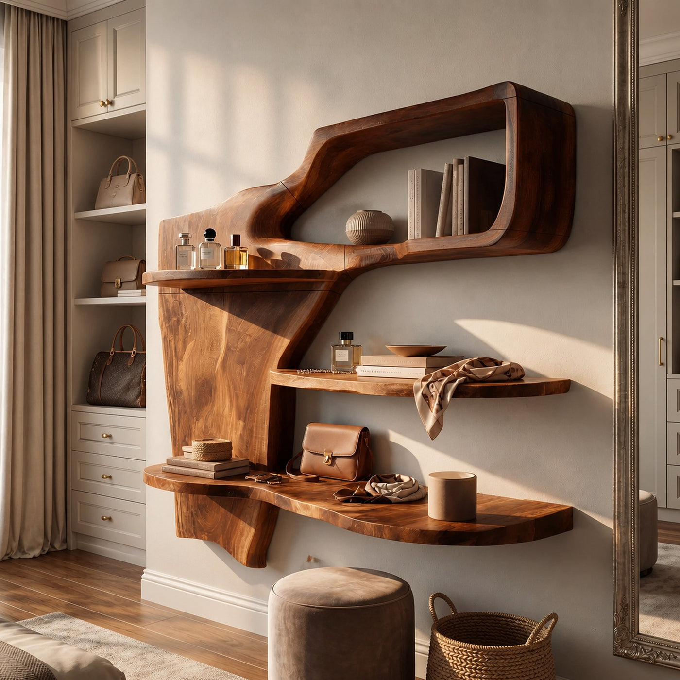 Modern Wall Shelf For Hallway Space Saving