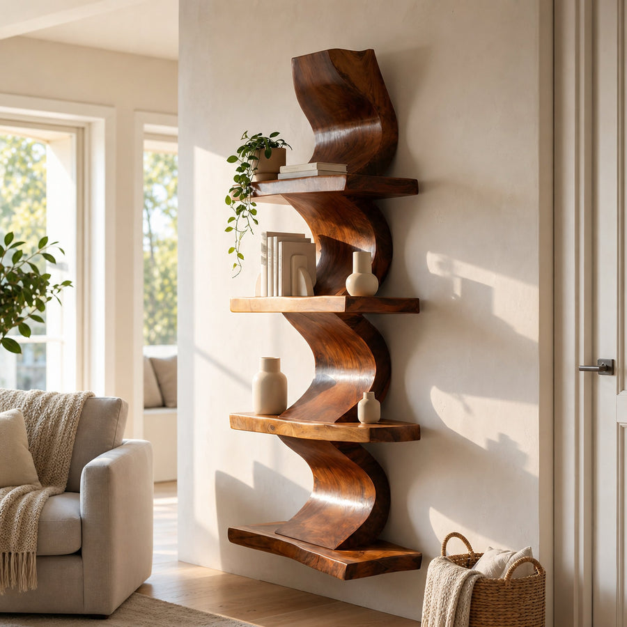 Modern Wall Shelf For Study Room Book Display