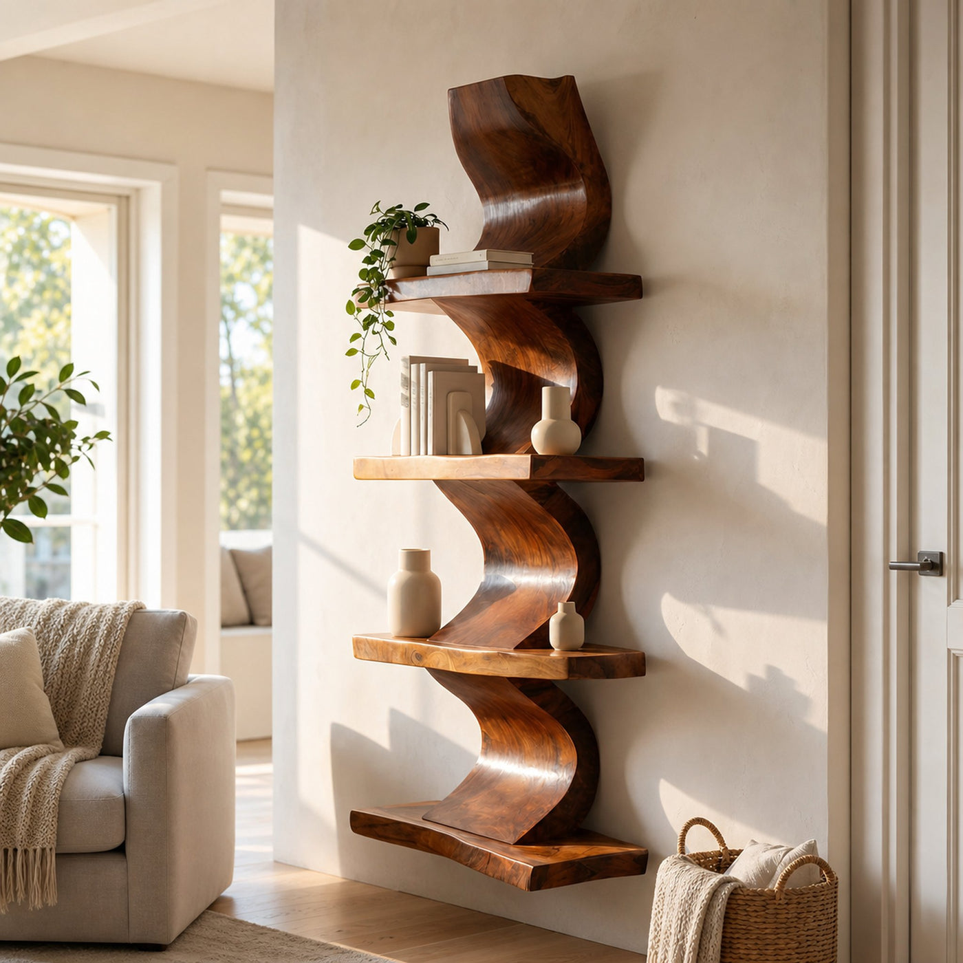 Modern Wall Shelf For Study Room Book Display