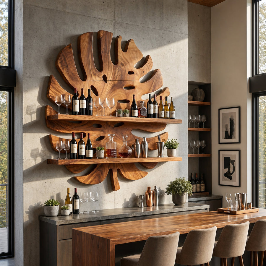 Modern Wall Wine Holder For Home Bar Bottle Showcase