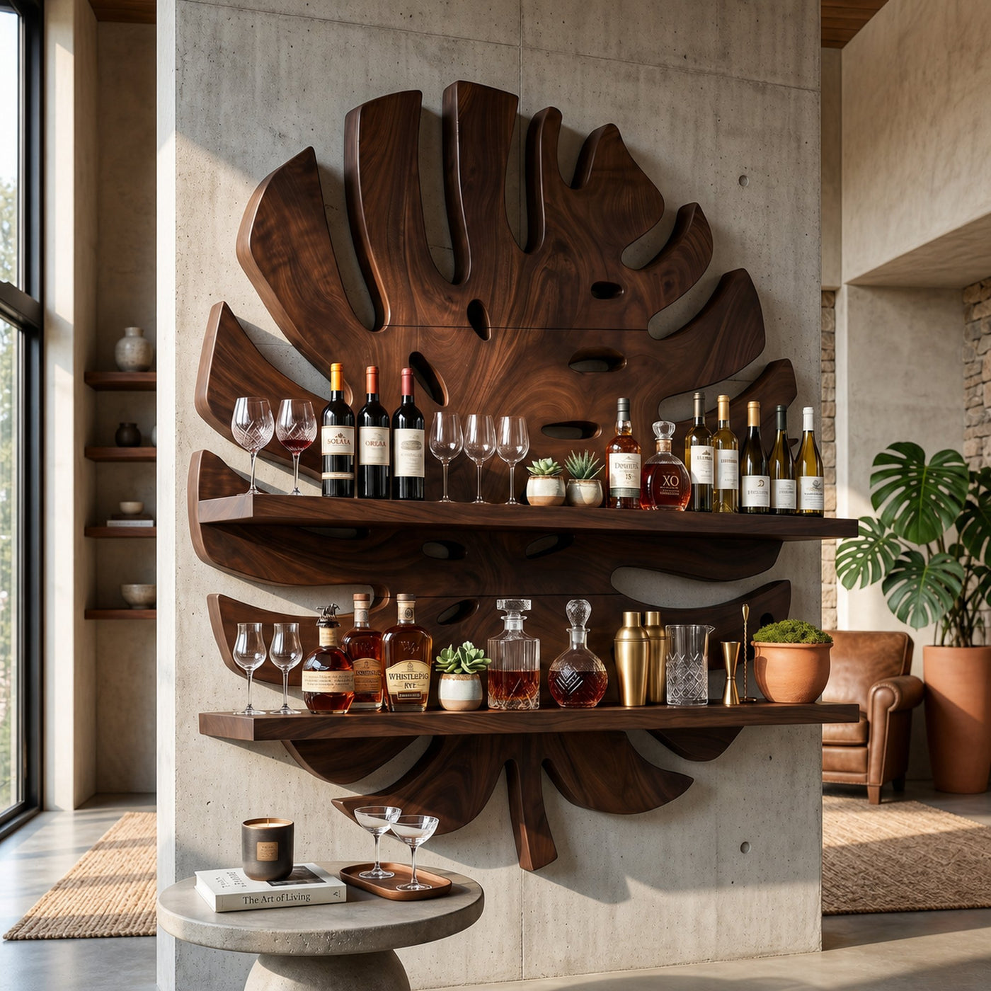 Modern Wall Wine Holder For Home Bar Bottle Showcase - product view 7