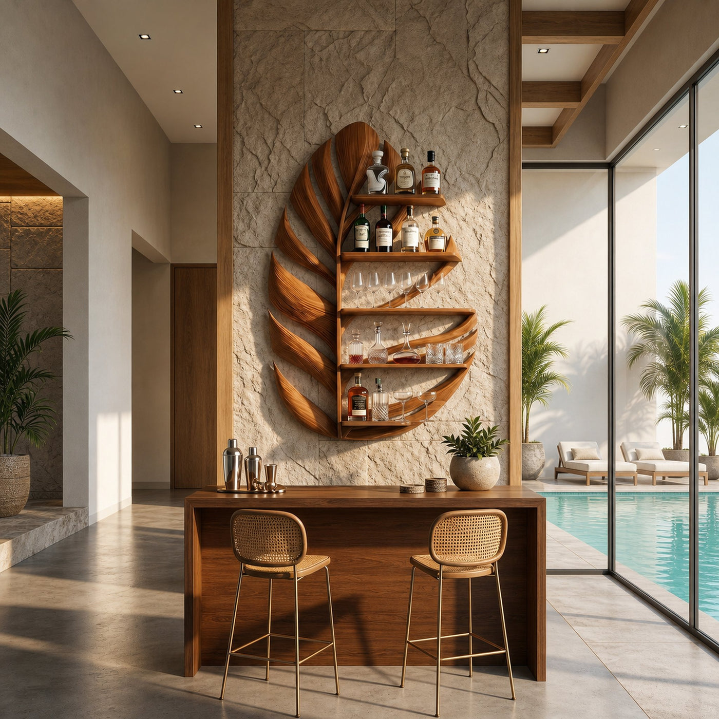 Modern Wall Wine Holder For Kitchen Dining Storage Nook - product view 6