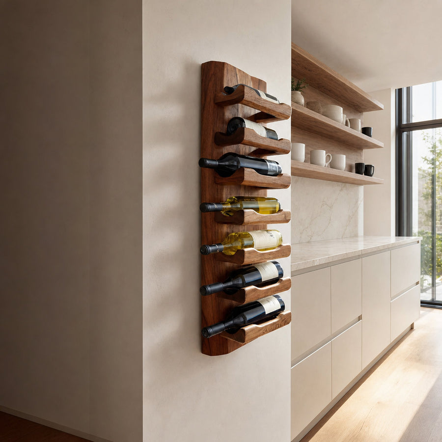 Modern Wall Wine Rack For Minimal Home Decor