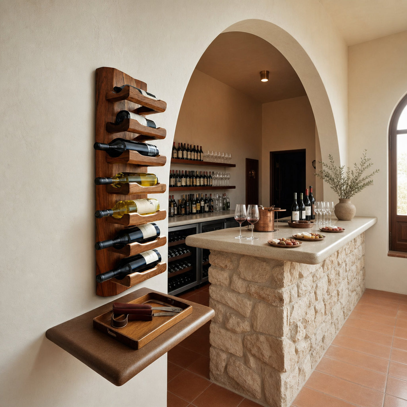 Modern Wall Wine Rack For Minimal Home Decor - product view 6
