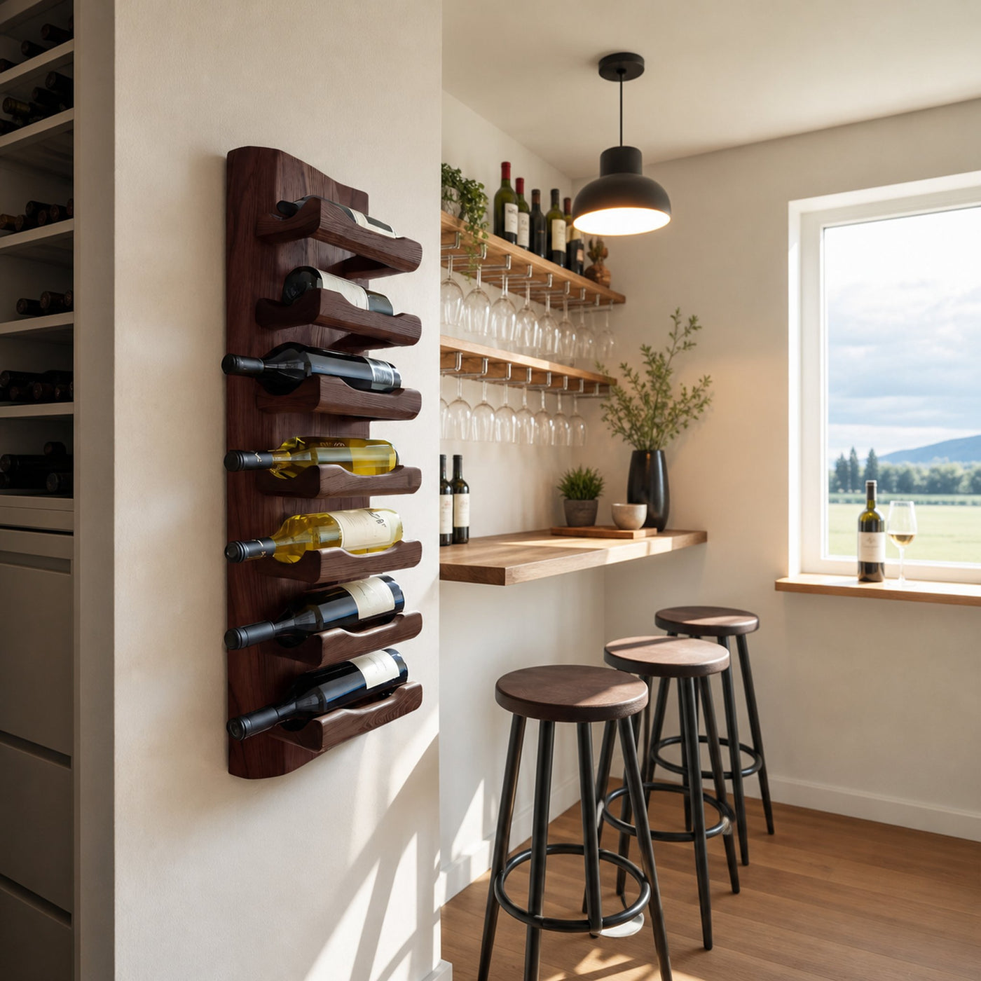 Modern Wall Wine Rack For Minimal Home Decor - product view 7