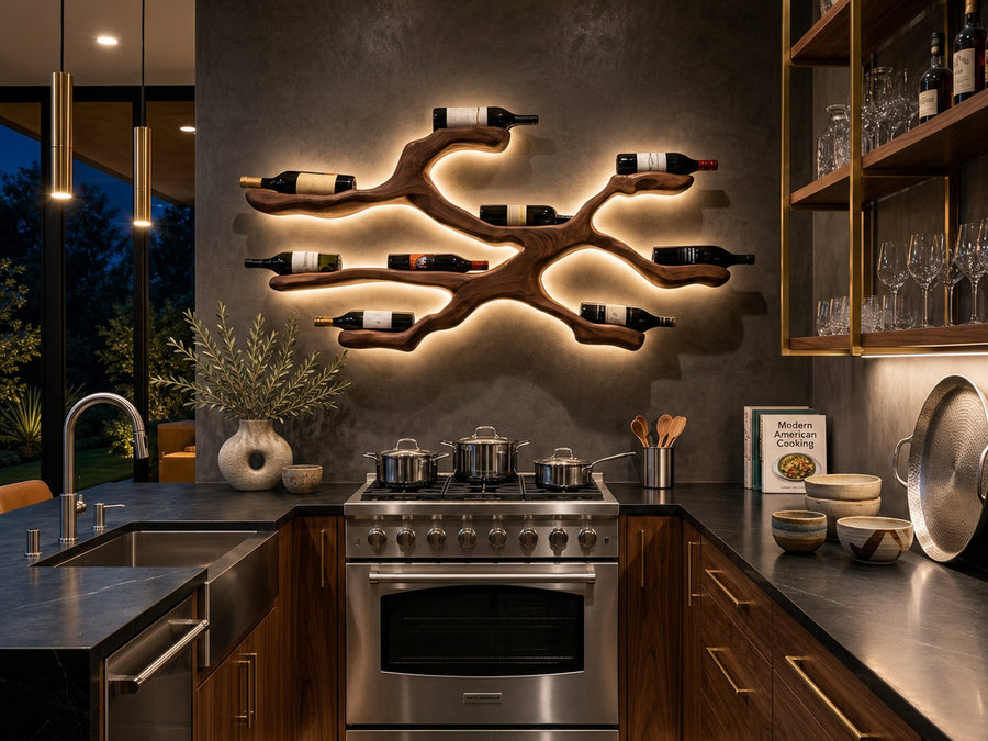 Bough Clifftop Solid Wood Wall-Mounted Wine Rack