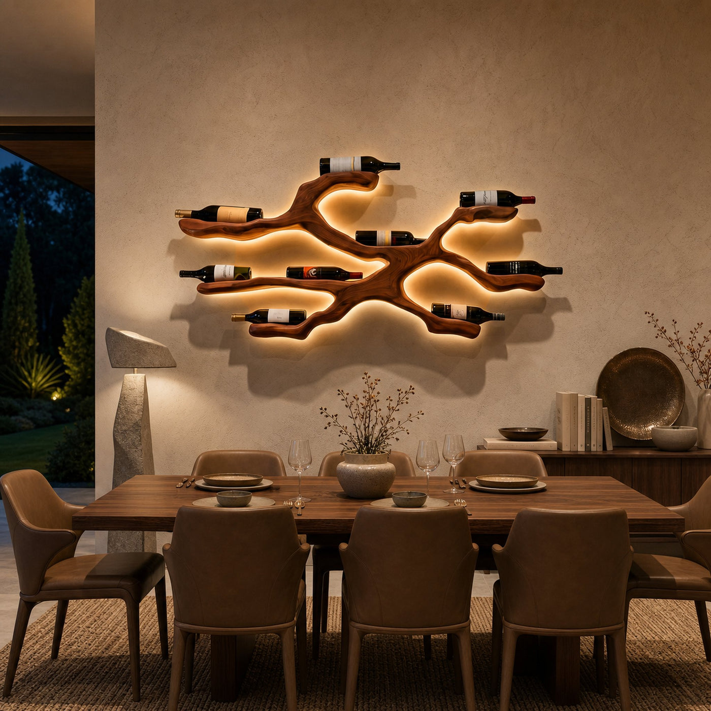 Modern Wine Rack Wall Display For Kitchen And Dining Area - product view 6