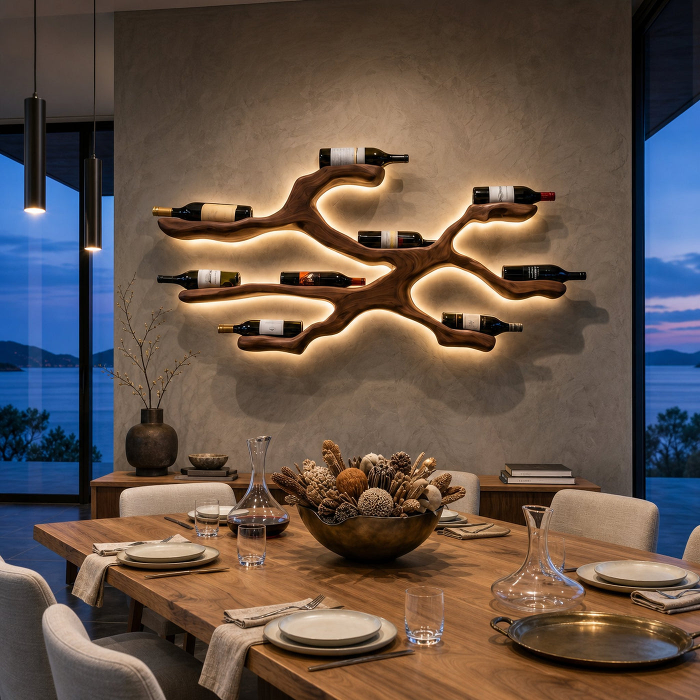 Modern Wine Rack Wall Display For Kitchen And Dining Area - product view 7