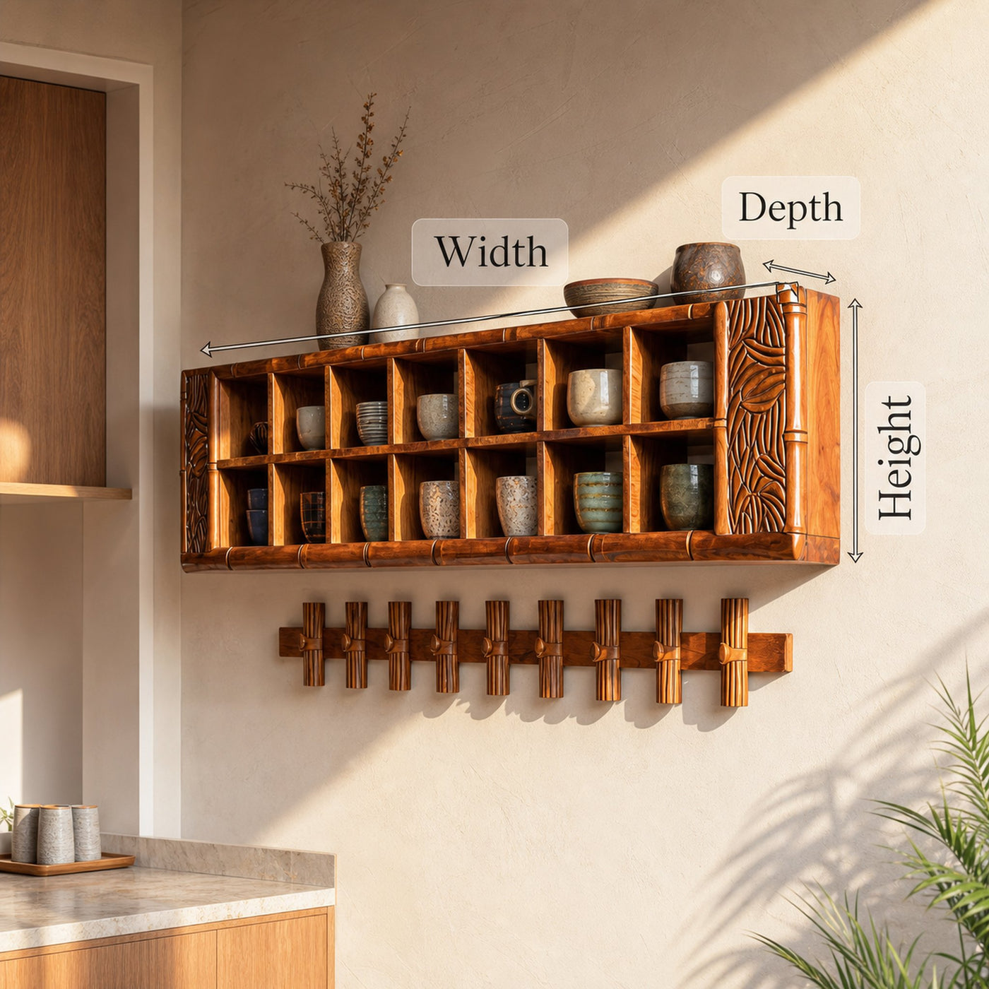 Modern Wooden Storage Shelf For Kitchen Essentials - product view 7