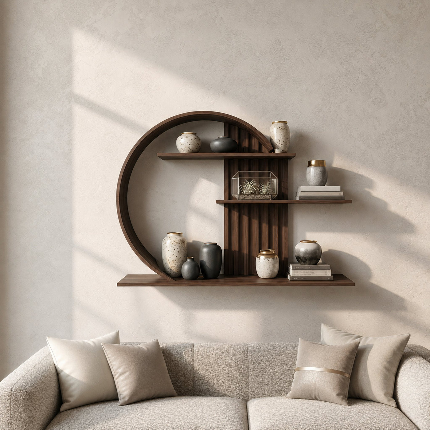 Modern Zen Wall Decor Shelf Living Room And Harmony Room