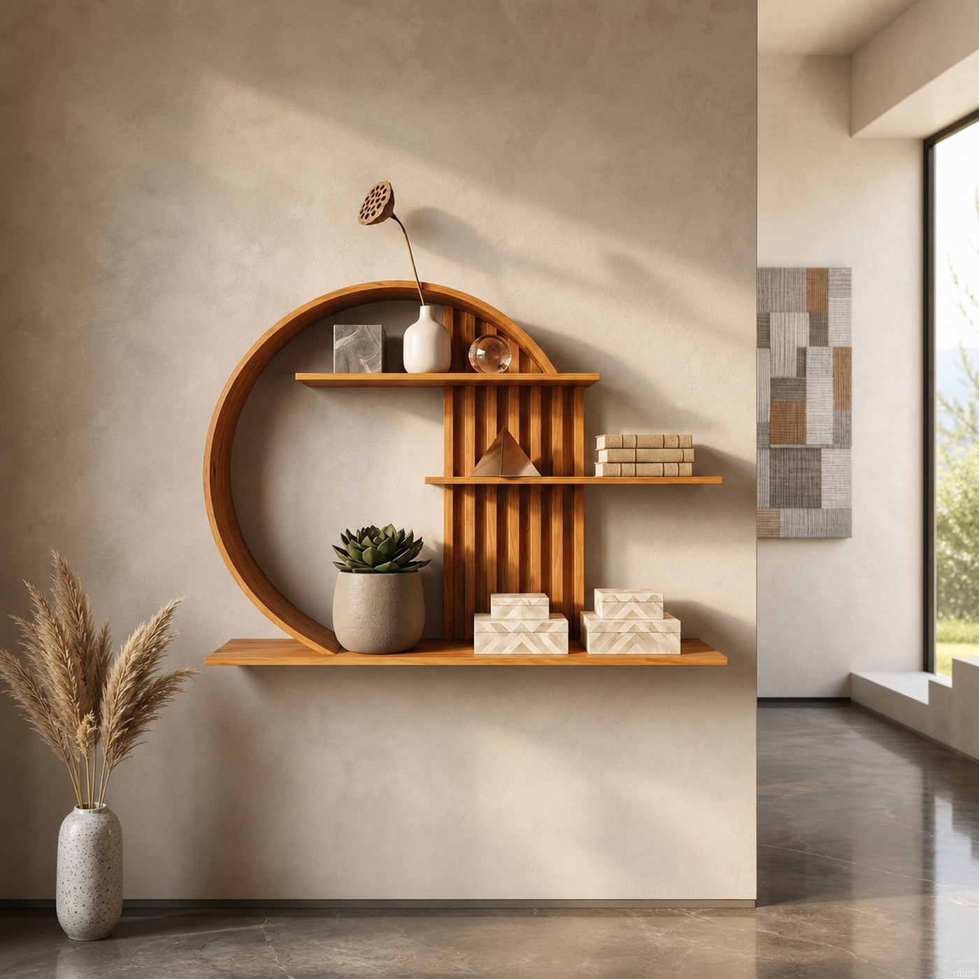 Modern Zen Wall Decor Shelf Living Room And Harmony Room - product view 6