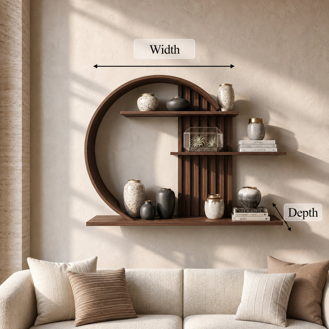 Modern Zen Wall Decor Shelf Living Room And Harmony Room - product view 8