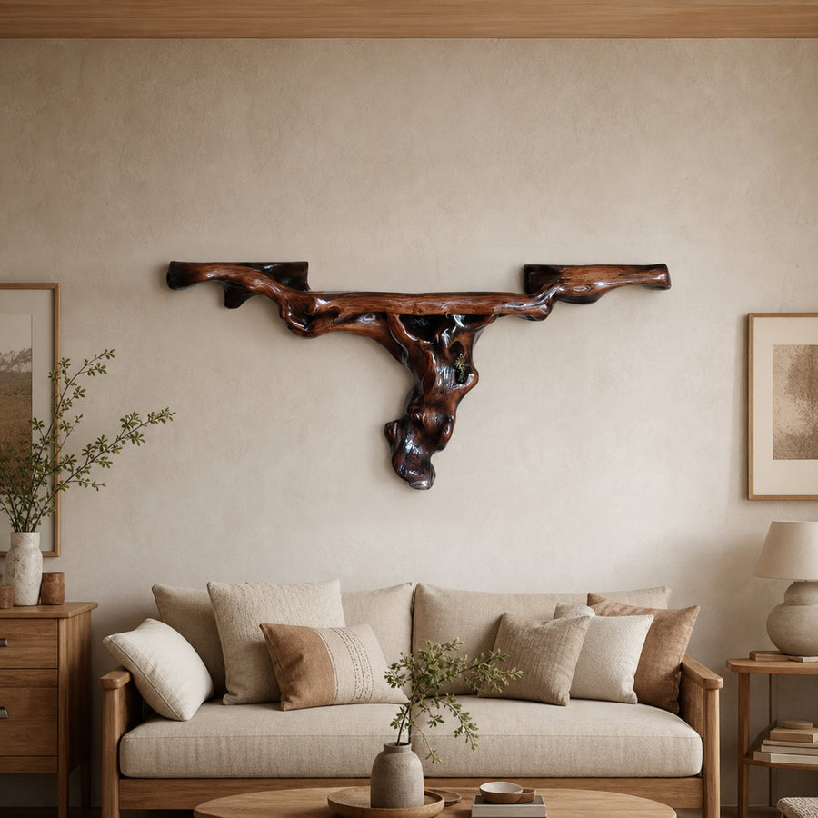Organic Artistic Wall Shelf For Living Room And Lounge