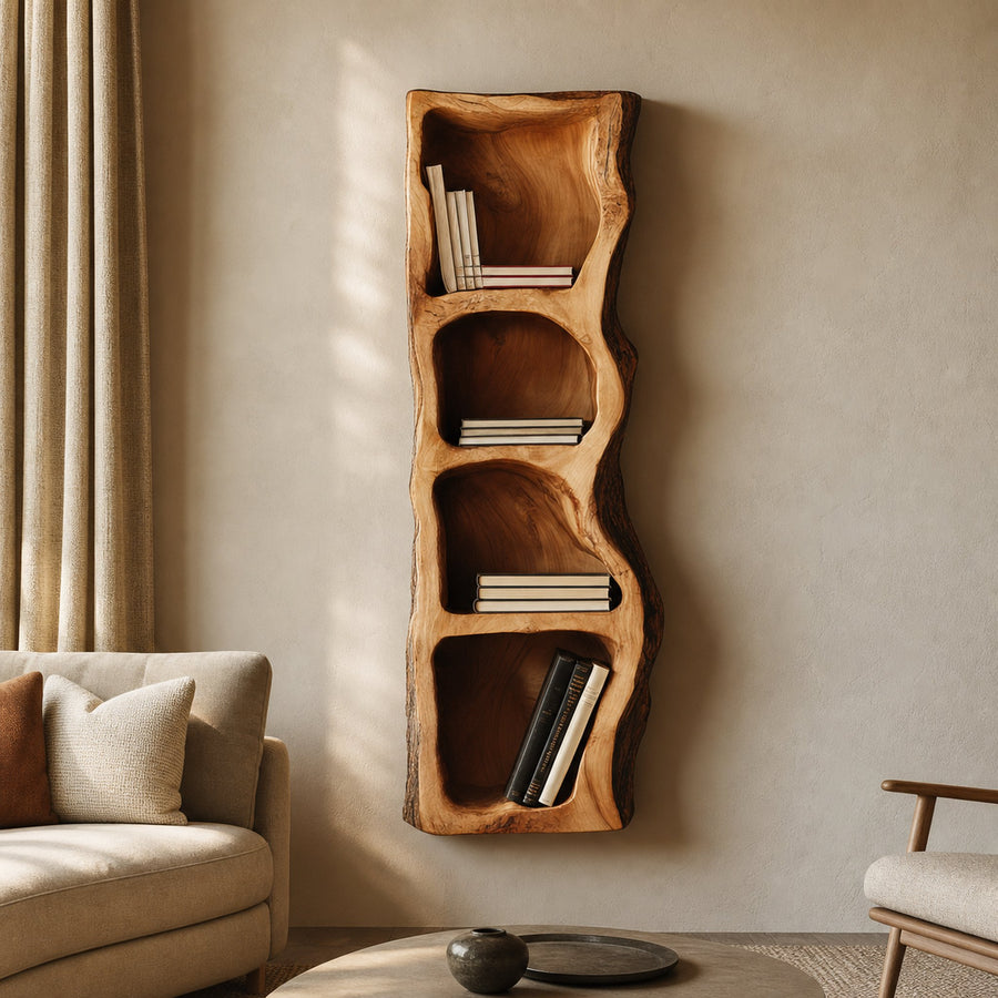 Organic Sculptural Statement Wall Shelf For Living Space And Interior Area
