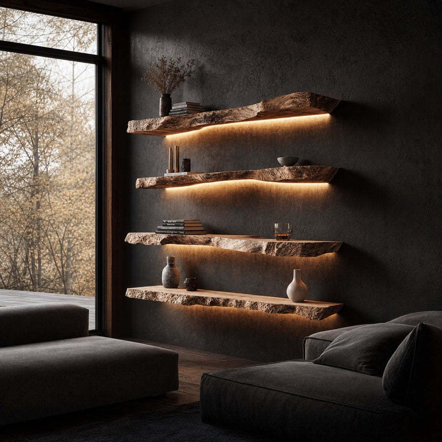 Rustic Floating Bookshelf Living Room Or Bedroom
