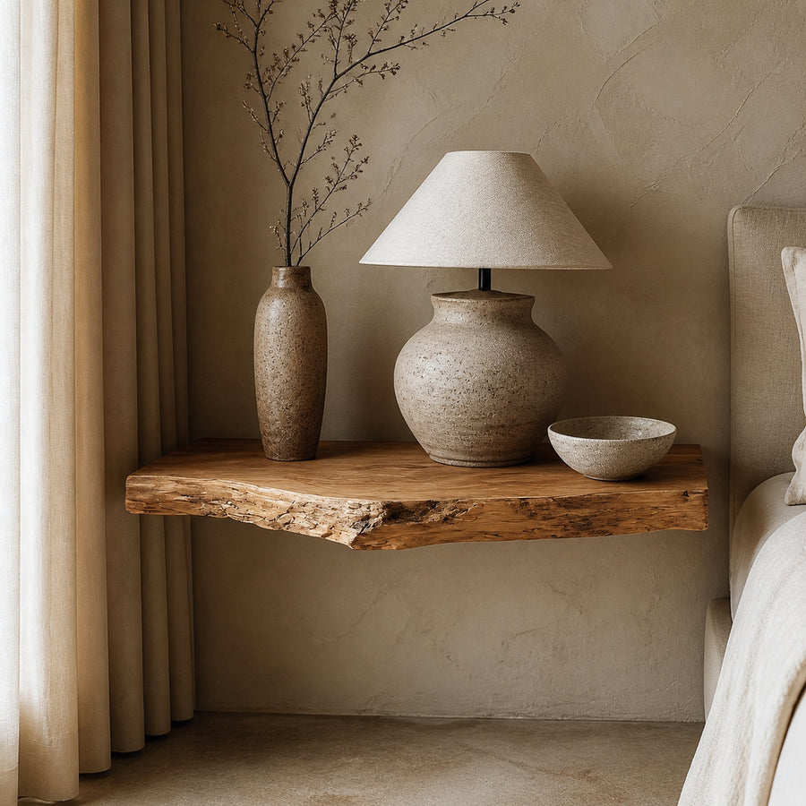 Rustic Floating Nightstand Bedroom