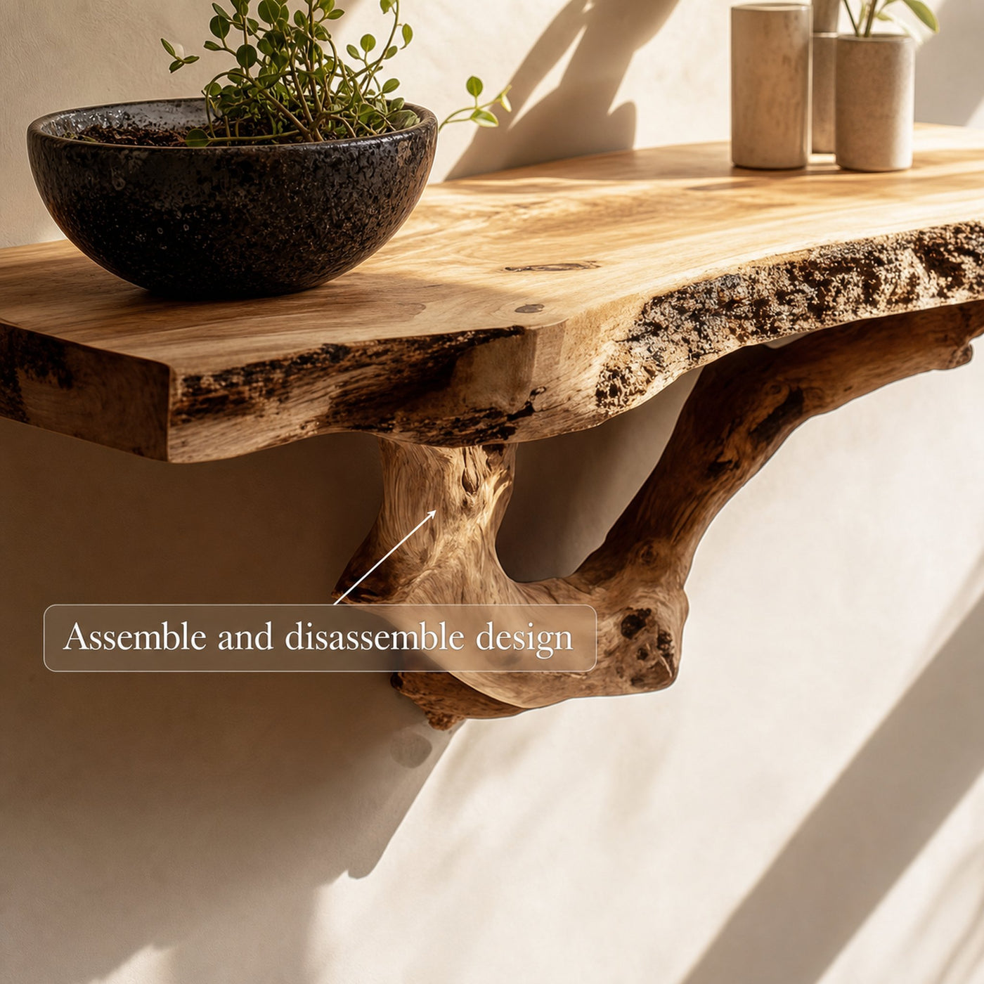 Rustic Floating Shelf Bedroom Or Office - product view 6