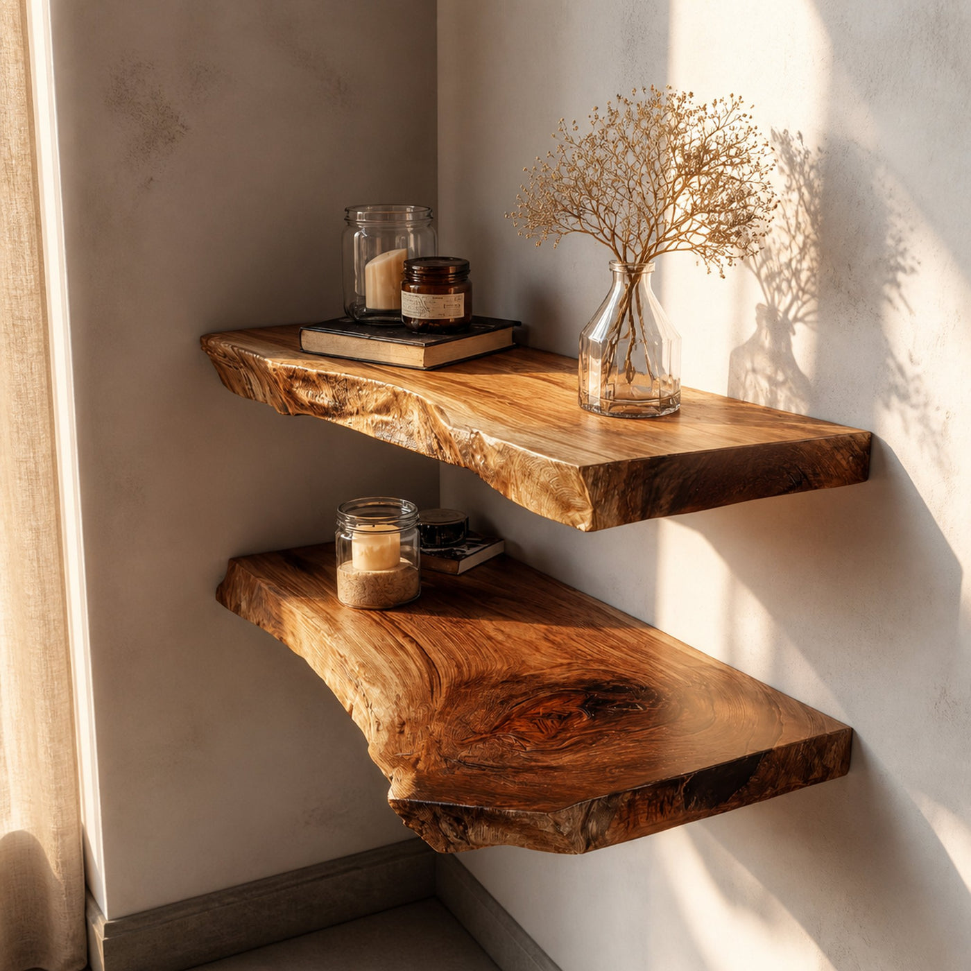 Rustic Floating Shelf Entryway Or Living Room