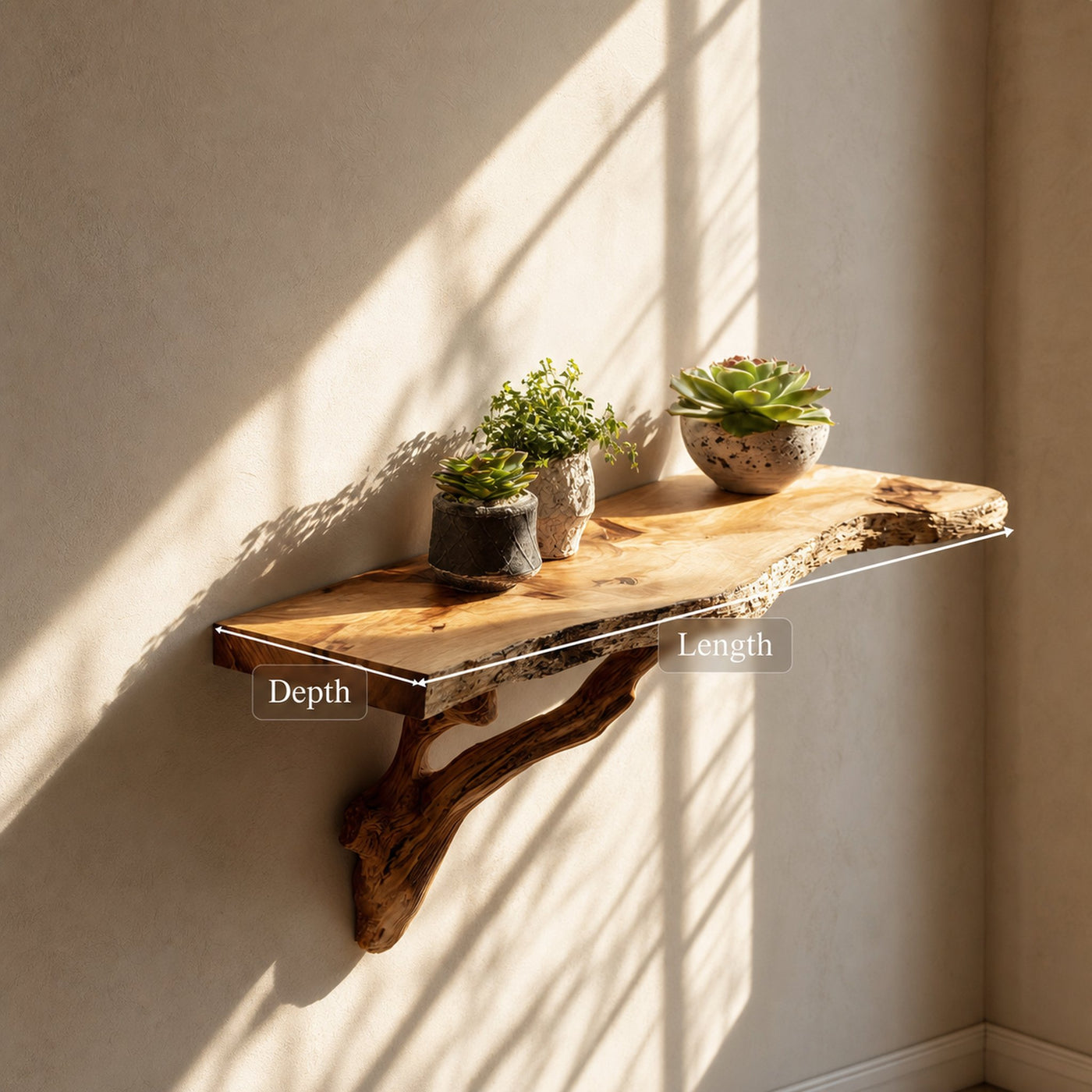 Rustic Floating Shelf Hallway Or Living Room - product view 6