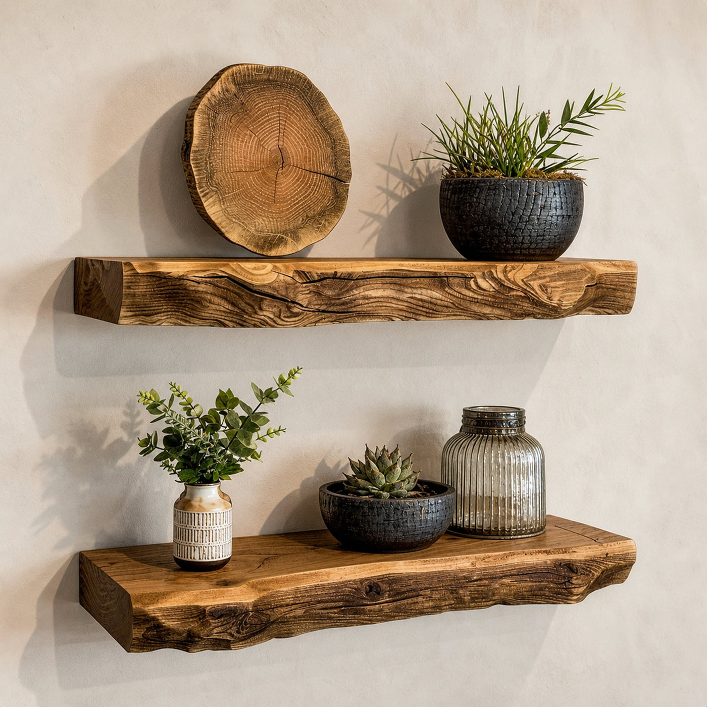 Rustic Floating Shelf Live Edge