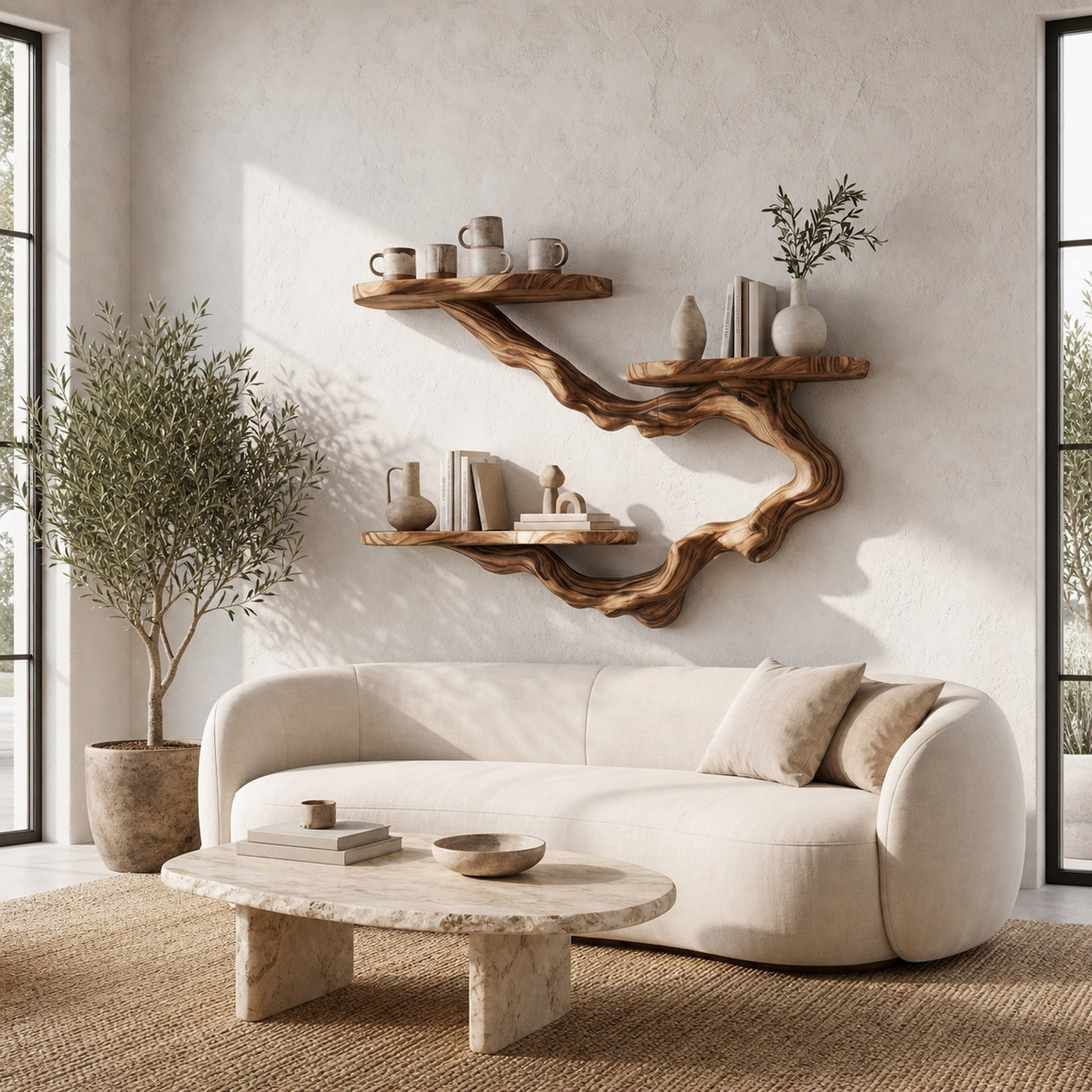 Rustic Floating Shelf With Display Storage For Living Room - product view 6