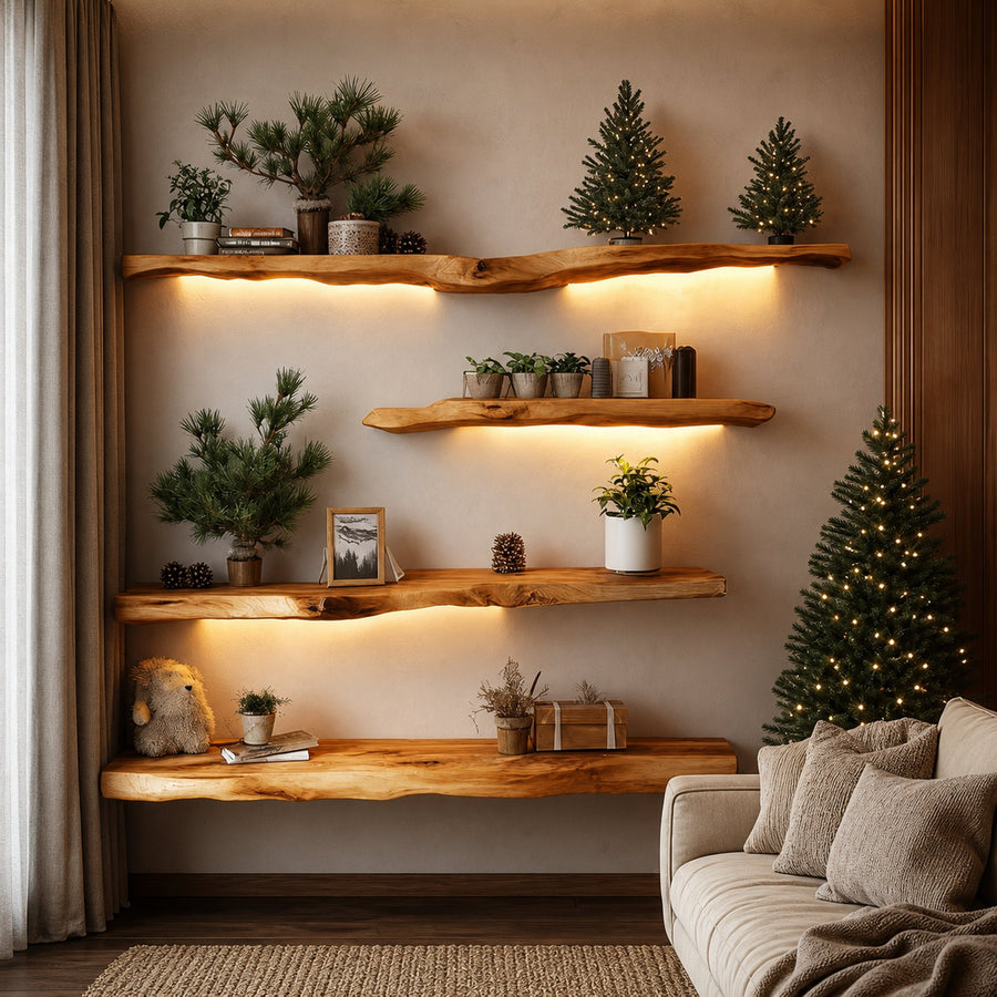 Rustic Floating Shelves Display Shelves Gifts