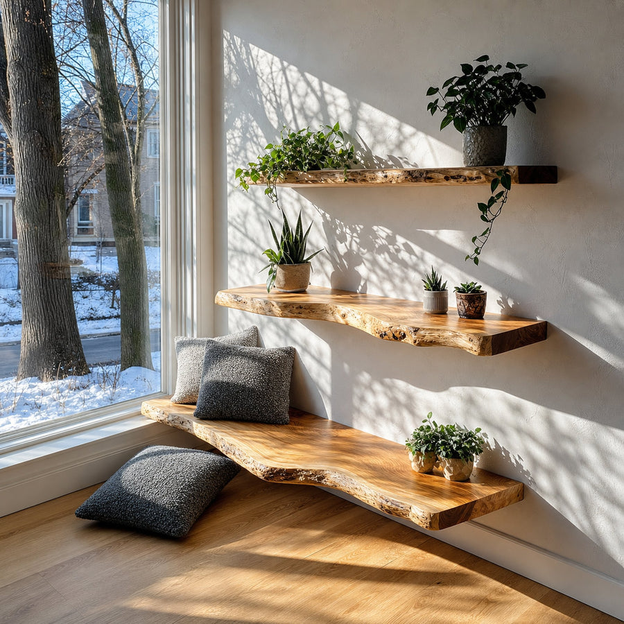 Rustic Floating Shelves Wall Shelves Living Room Decor Gifts